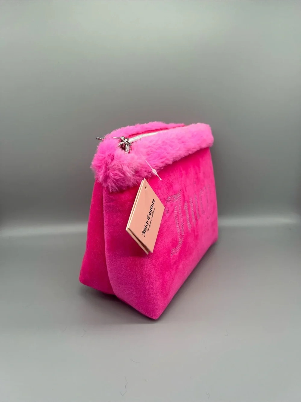 Juicy couture pink velour cosmetics bag